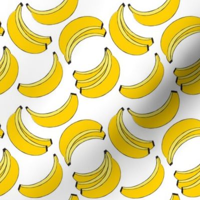 geometric bananas on white