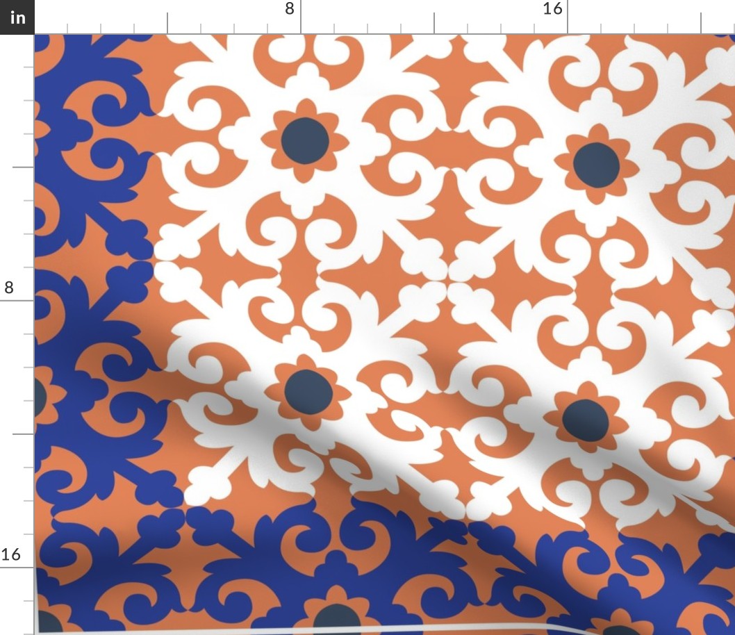 Rust orange Turkish Pattern