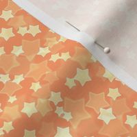 Small Starry Bokeh Pattern - Tangerine Color