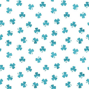 Teal Painted Shamrocks Small