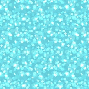 Small Sparkly Bokeh Pattern - Brilliant Cyan Color