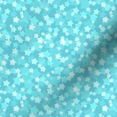 Small Starry Bokeh Pattern - Brilliant Cyan