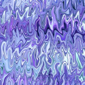 25C  - Zigzag Marble Blender with Organic Flow in Violet and Teal