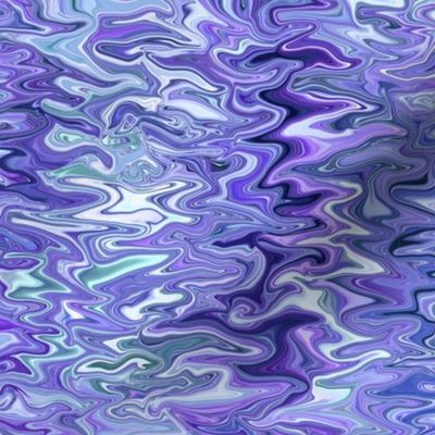 25L - Zigzag Marble Blender with Organic Flow in Violet and Teal