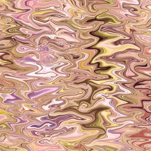29L  - Zigzag Marble Blender with Organic Flow in Coral and Golden Olive