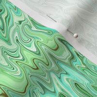 31C  - Marble Blender with an Organic Flow  in Green and Bluegreen Pastels