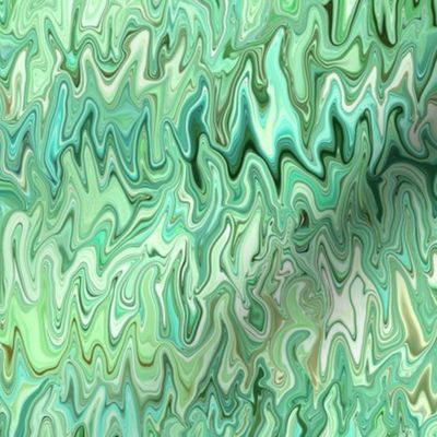 31C  - Marble Blender with an Organic Flow  in Green and Bluegreen Pastels