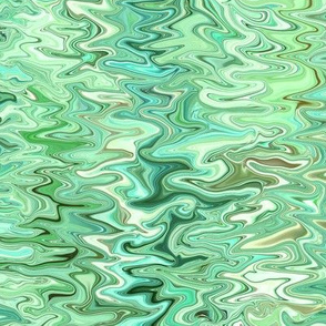 31L - Marble Blender with an Organic Flow  in Green and Bluegreen Pastels