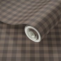 1/2" Dark Brown Plaid