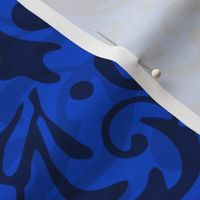 Royal Blue Tudor Damask