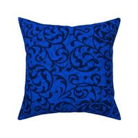 Royal Blue Tudor Damask