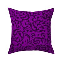 Purple Tudor Damask