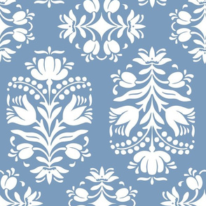 Folk Floral Damask