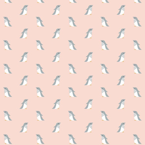 Penguins in Diamond pattern shape | Colour Peach