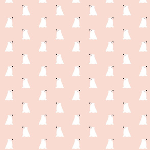 Polar Bears in Diamond shaped pattern | Colour Peach