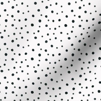 Black Polka Dots on White