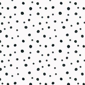 Black Polka Dots on White