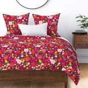 Blushing Apples & Blossom I L size I 24 I BG Magenta I by House of Haricot