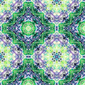 Green and purple kaleidoscopes