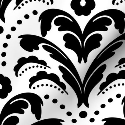 Art Deco Floral Damask