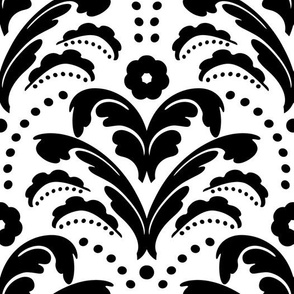 Art Deco Floral Damask