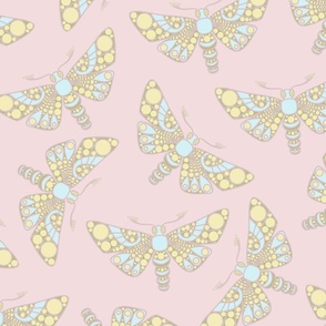 moths on pink (large scale)