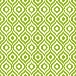 Large Scale Ikat Ogee Geometric - Spring Green