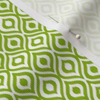 Small Scale Ikat Ogee Geometric - Spring Green