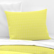 Small Scale - Ikat Ogee - Bright Lemon Yellow on White