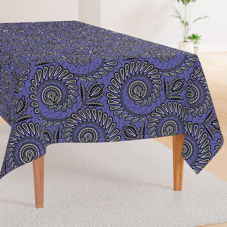 Foliage Ankara Print, Violet