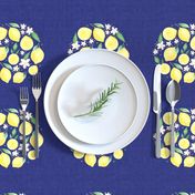 Lemon Slices and Flowers  6 Inch Circle on 8x8 Square Swatch for Embroidery Hoop or Wall Art - DIY Pattern Kit Template