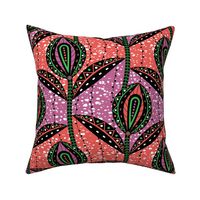 Floral Ankara Print, Red