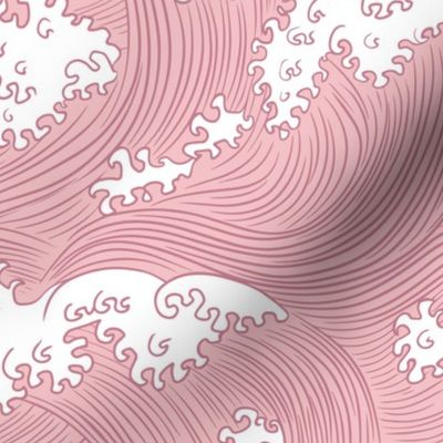 Japanese waves baby pink