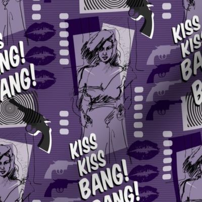 Kiss Kiss Bang Bang (Purple - med. scale)