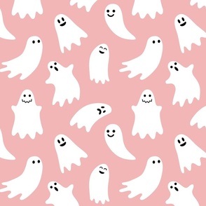 Cute Ghosts, pink (large scale)