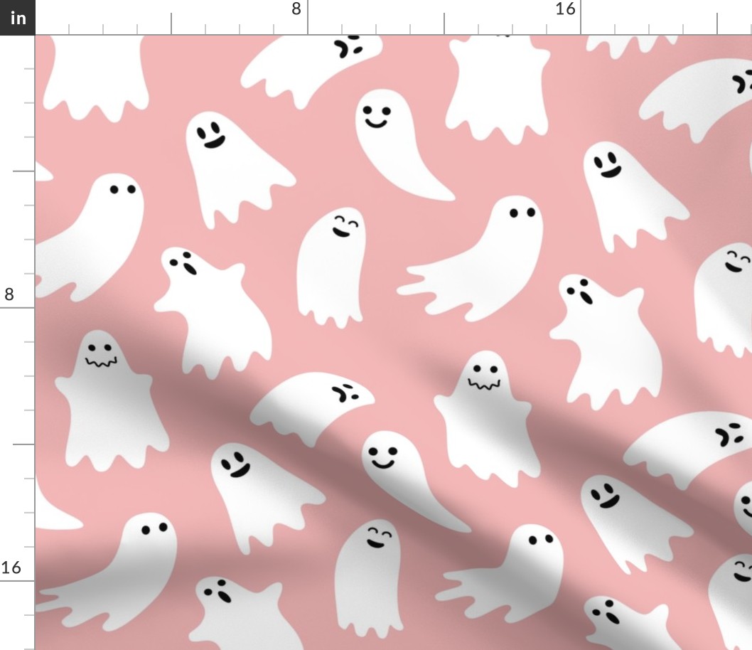 Cute Ghosts, pink (large scale)