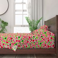 Bigger Scale Watermelon Dots in Pink Green Lime and Red Polkadots