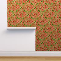 Smaller Scale Watermelon Dots in Pink Green Lime and Red Polkadots