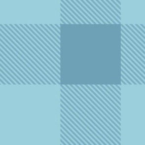 Tartan, Big Square, dark cyan and cyan