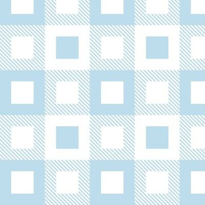 Tartan, Square, Light blue and white