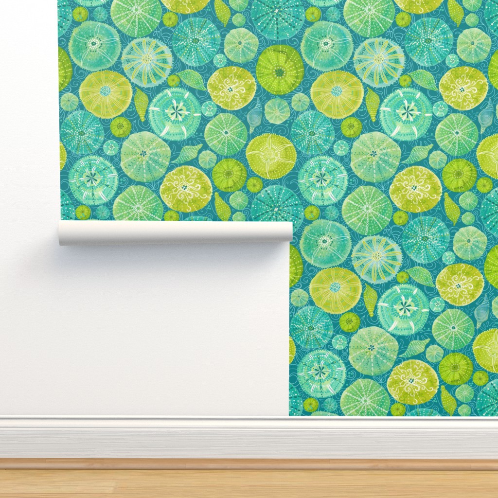 SEA URCHIN SHELLS Wallpaper | Spoonflower