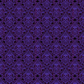 Skull Damask Purple