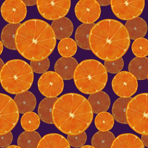 Tangerine Dream ; Orange slices on a dark background 