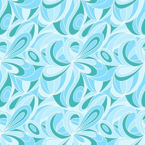 Crazy swirls light blue