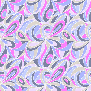 Crazy swirls purple and grey