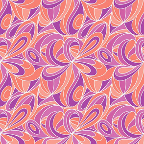 Crazy swirls orange and purple