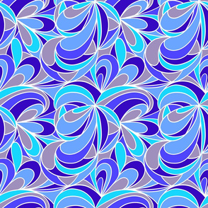 Swirls blue