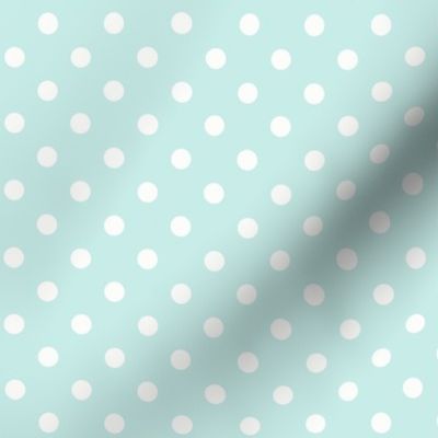 Dark Dotty: Turquoise & White Polka Dot