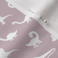 Little minimalist wild dinosaurs sweet kids dino design boho style mauve purple white