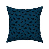 Little minimalist wild dinosaurs sweet kids dino design boho style navy blue black